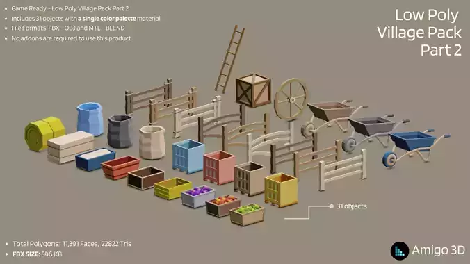 Low Poly Village Pack - Part 2
