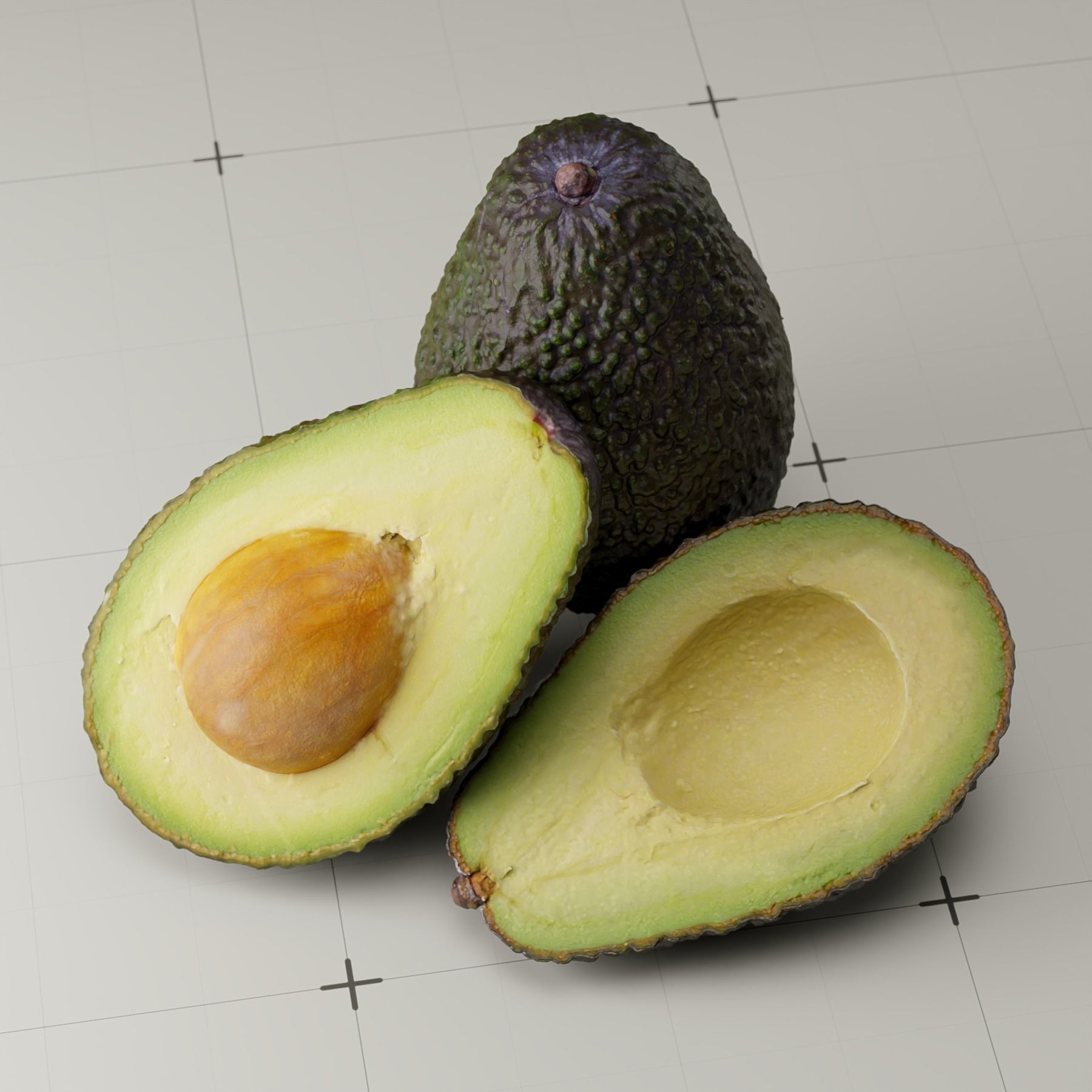 Detailed Avocado 3D Model 3D model_2
