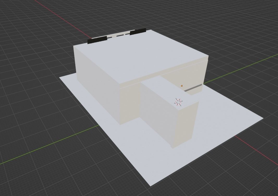 Basic Room for gaming and productivity   II NO SHADER II Low-poly 3D model_3