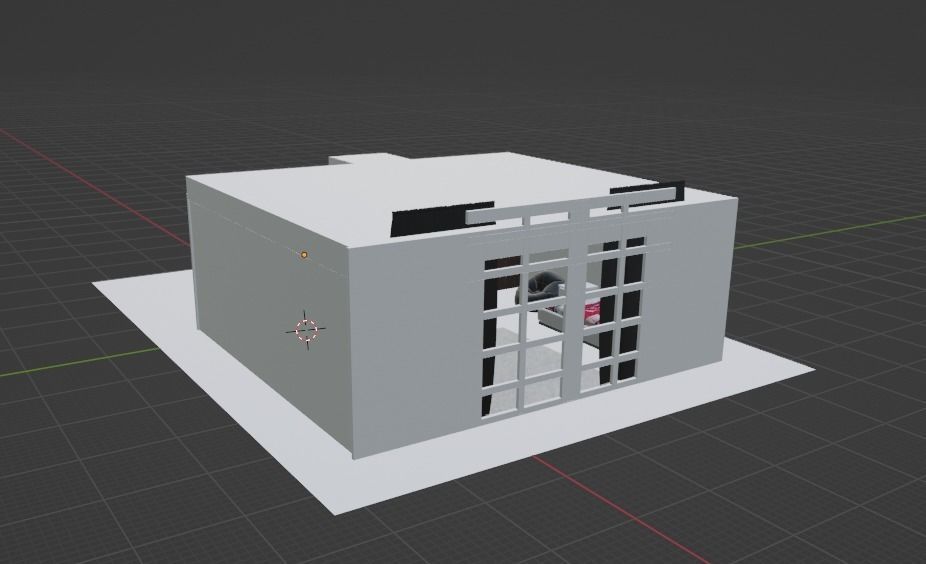 Basic Room for gaming and productivity   II NO SHADER II Low-poly 3D model_4