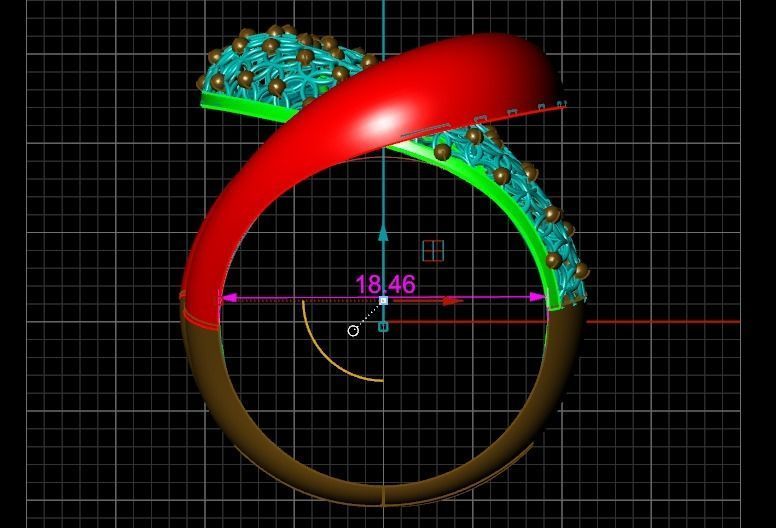 Women diamond ring 3dm stl render 3D Model Collection 3D print model_2