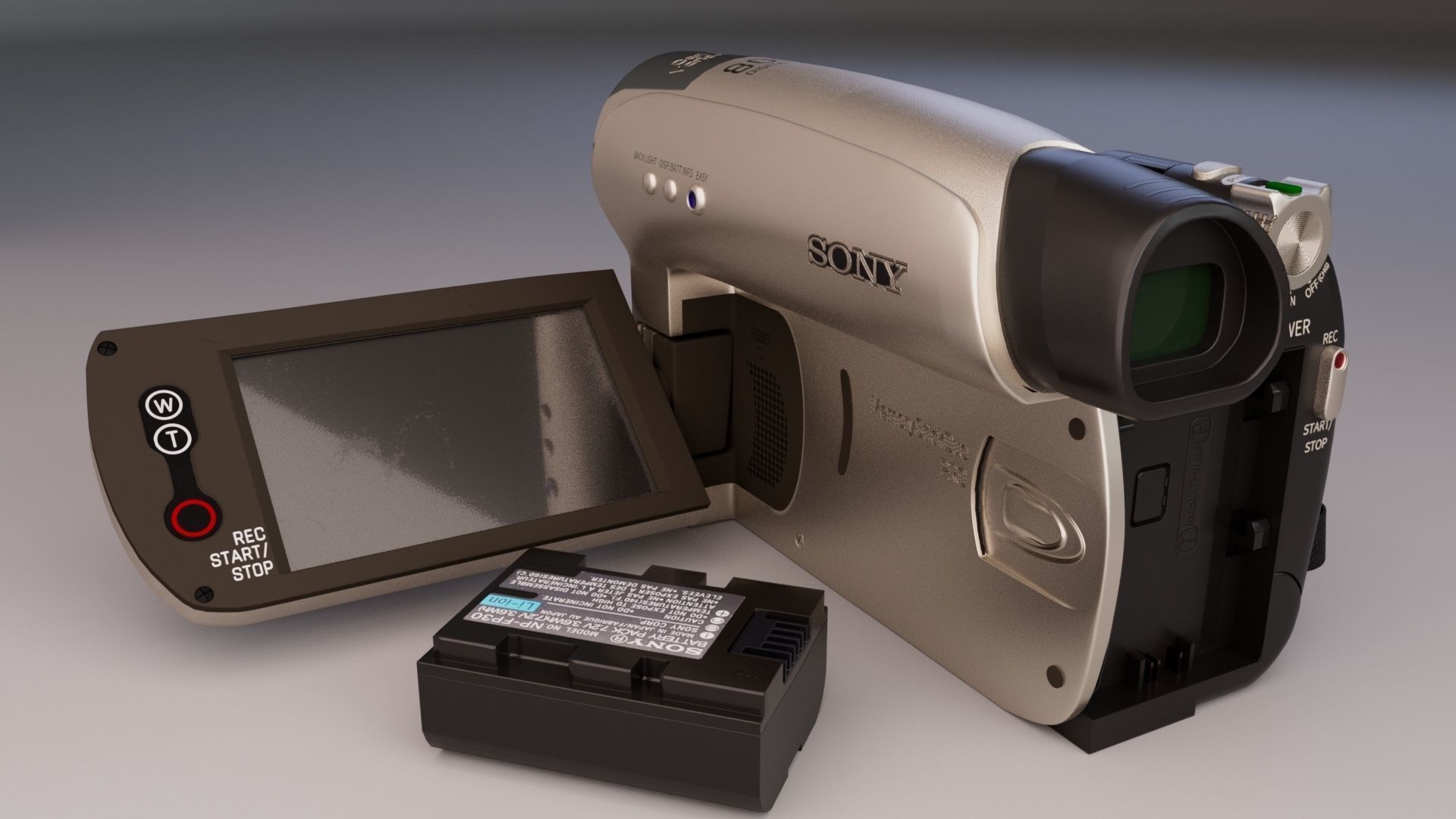 Sony Handycam Camera 3D model_15