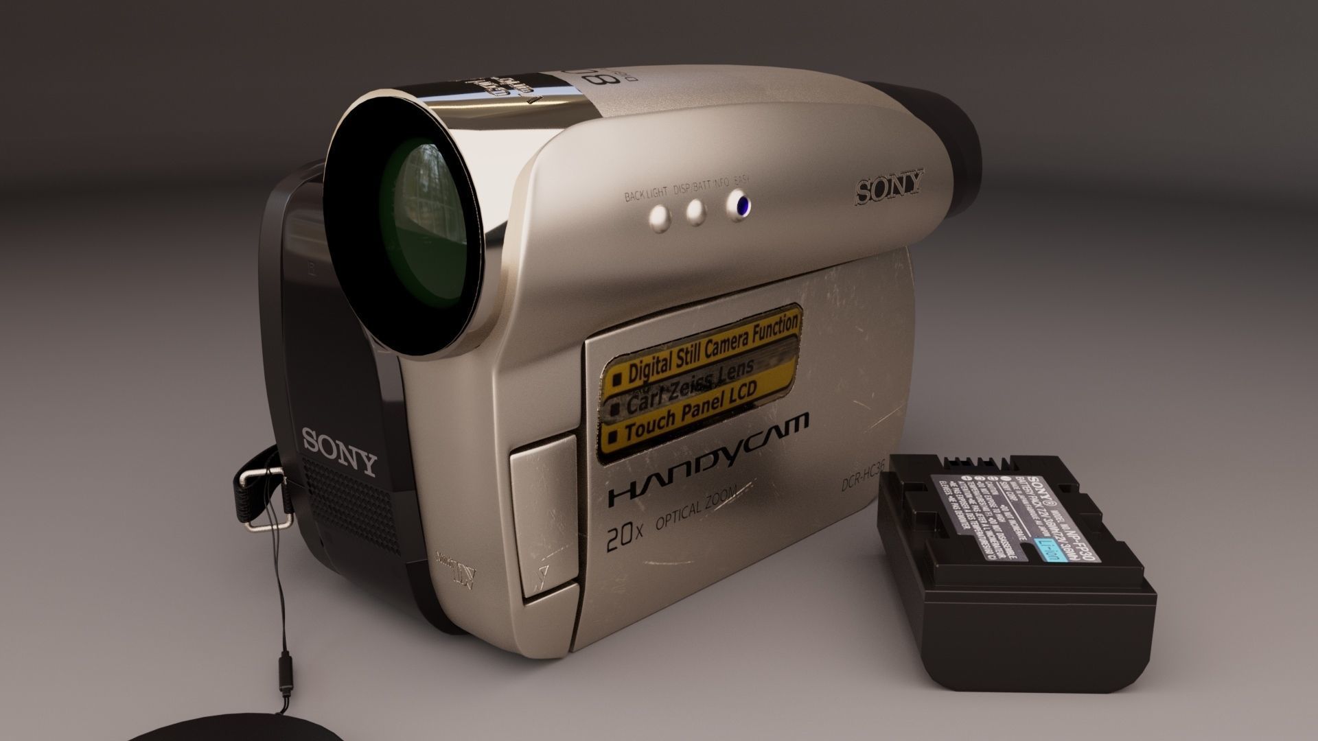 Sony Handycam Camera 3D model_2