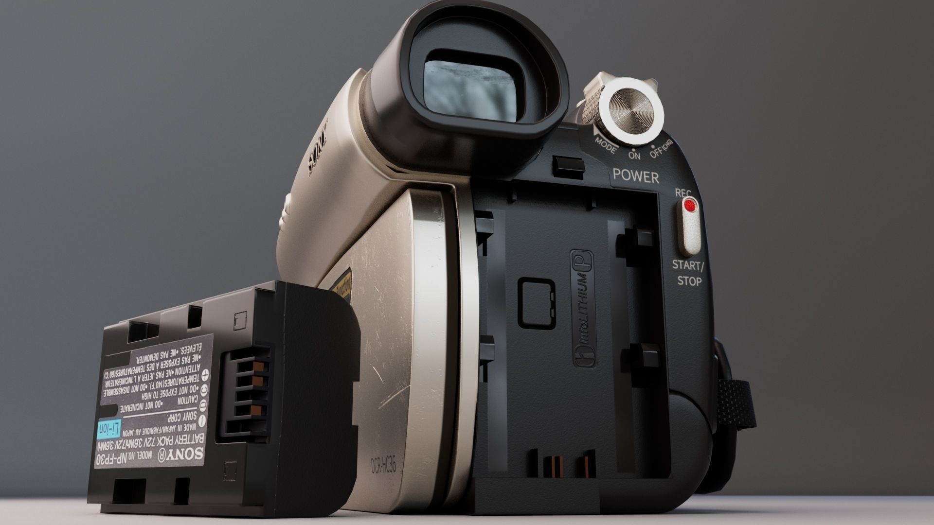 Sony Handycam Camera 3D model_11
