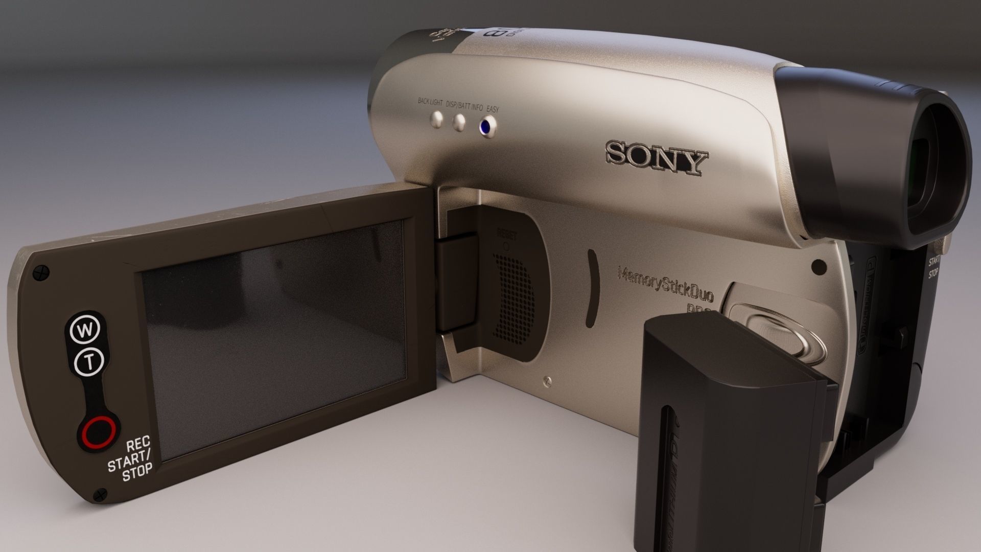 Sony Handycam Camera 3D model_13