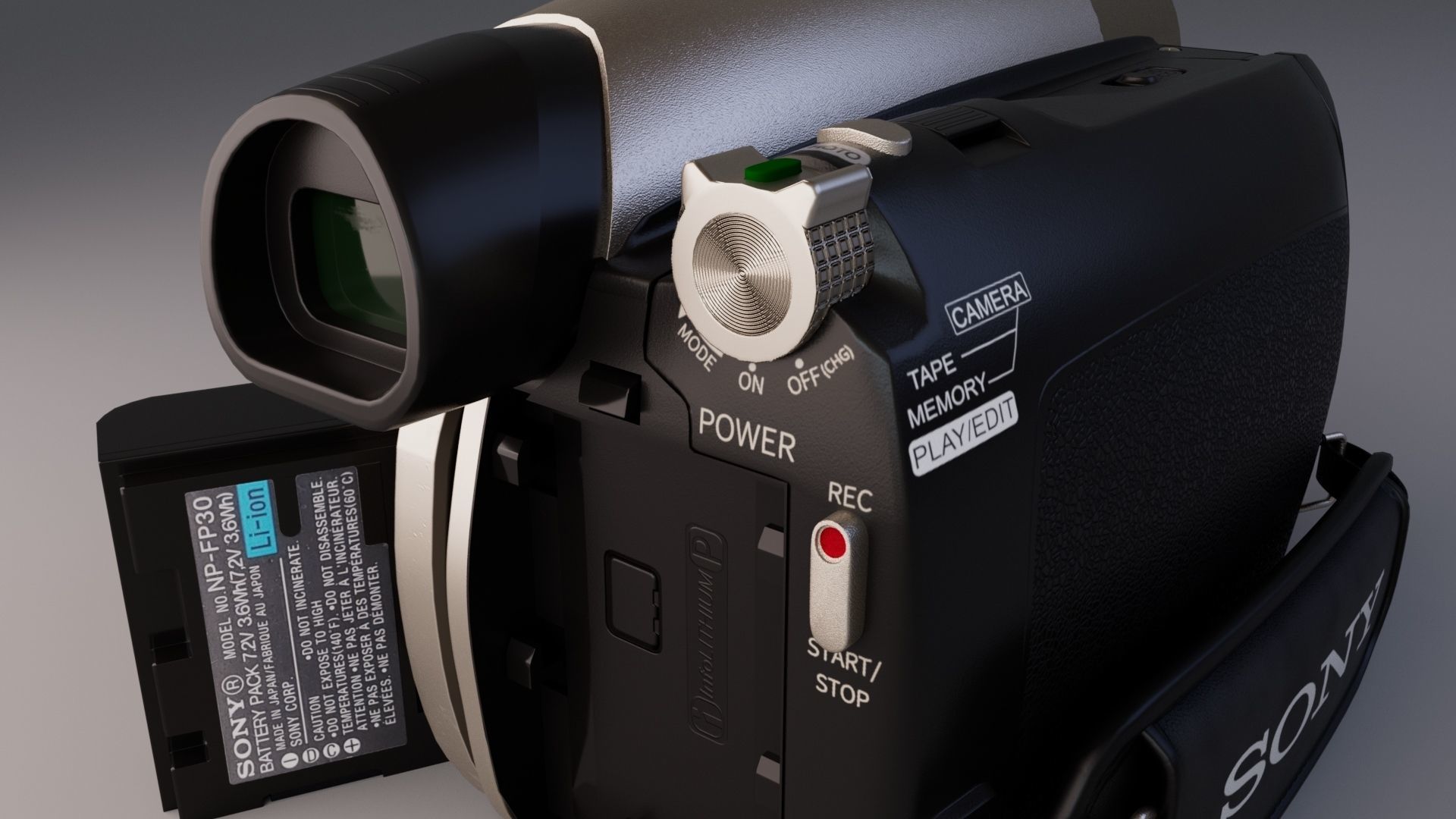 Sony Handycam Camera 3D model_12