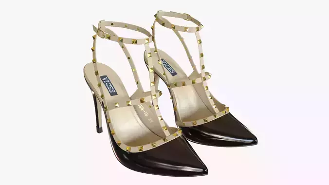 High Heels Woman Shoes 3D model