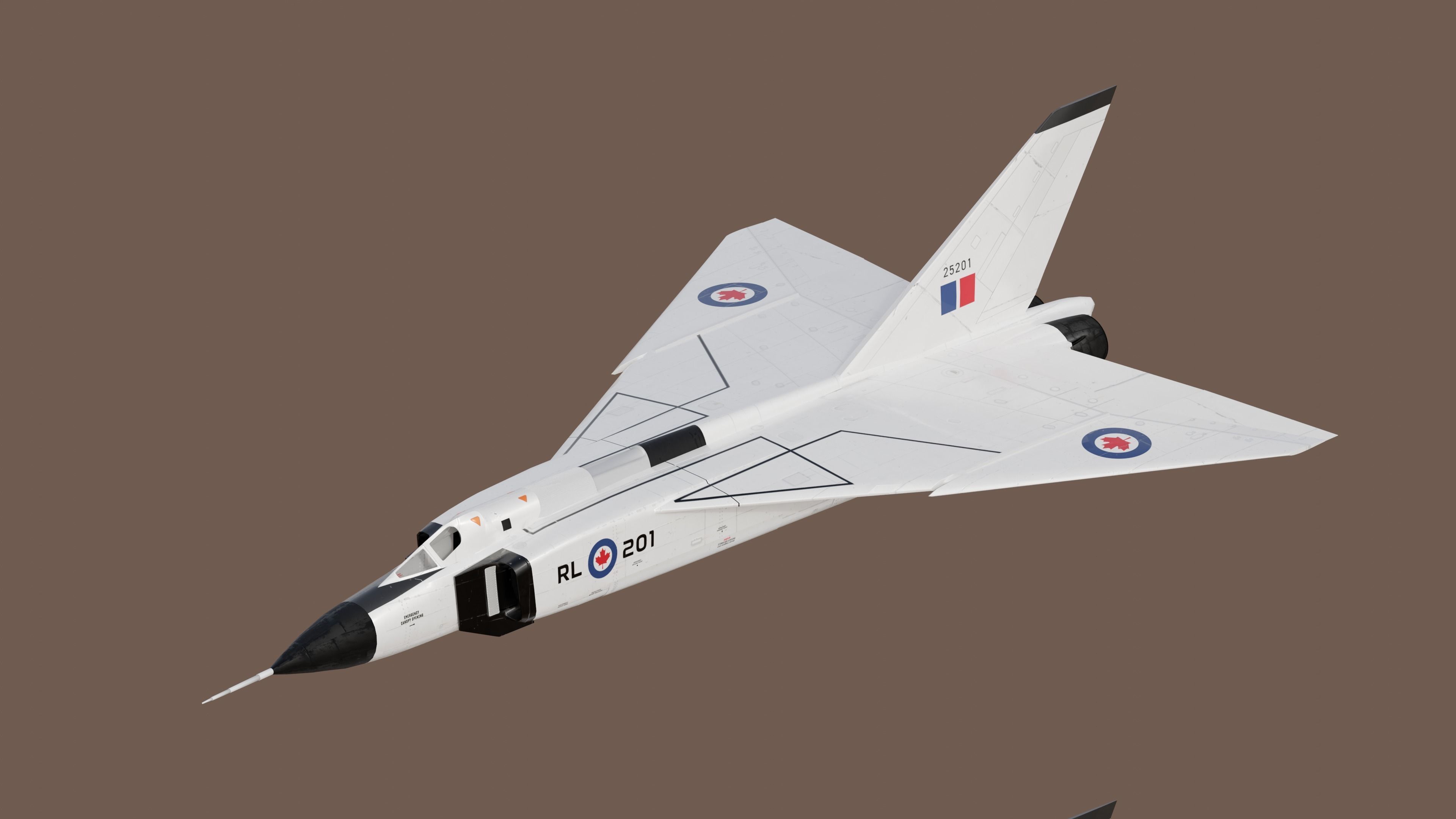CF-105 Avro Arrow 3D model_6