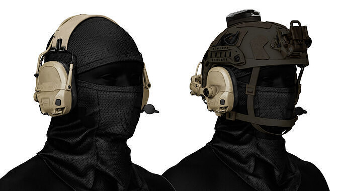OPSCORE AMP HEADSET Low-poly 3D model