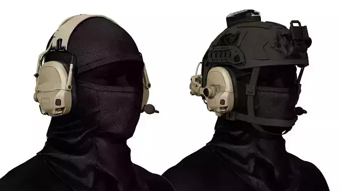 OPSCORE AMP HEADSET Low-poly 3D model