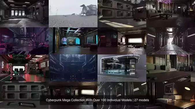 Cyberpunk Mega Collection With Over 100 Individual Models 