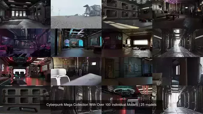 Cyberpunk Mega Collection With Over 100 Individual Models 