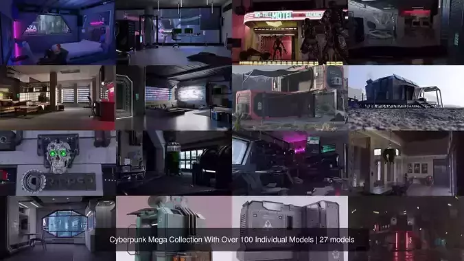 Cyberpunk Mega Collection With Over 100 Individual Models