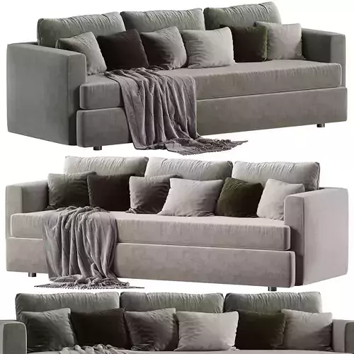 Lounge Grande Bench Sofa set 4 3D model