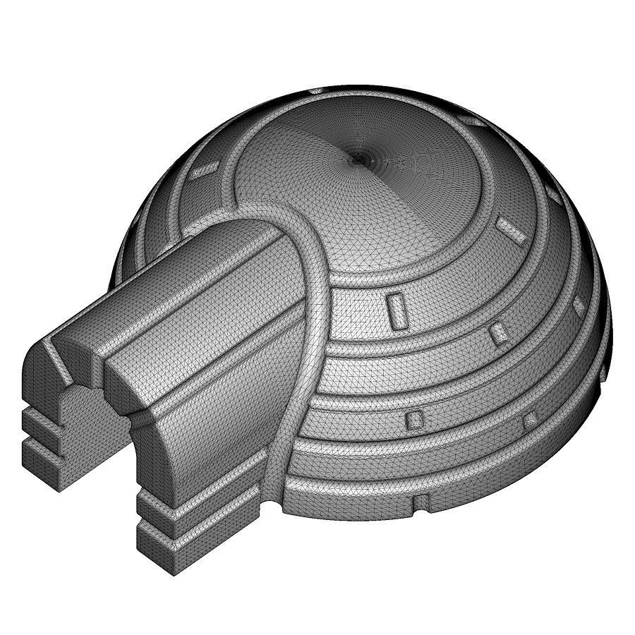Concrete Dome Structure 3D model_5