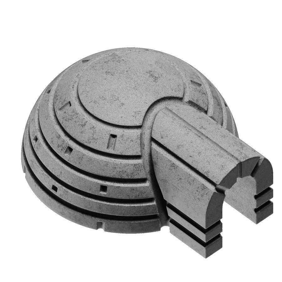 Concrete Dome Structure 3D model_1