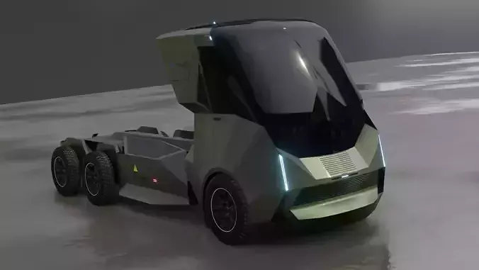 A Truck model 8 concept Low-poly 3D model