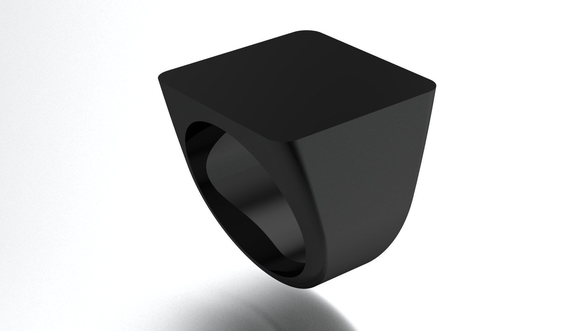 20mm Signet Ring Squareshape Pritable model 3dmodel 3D print model_5