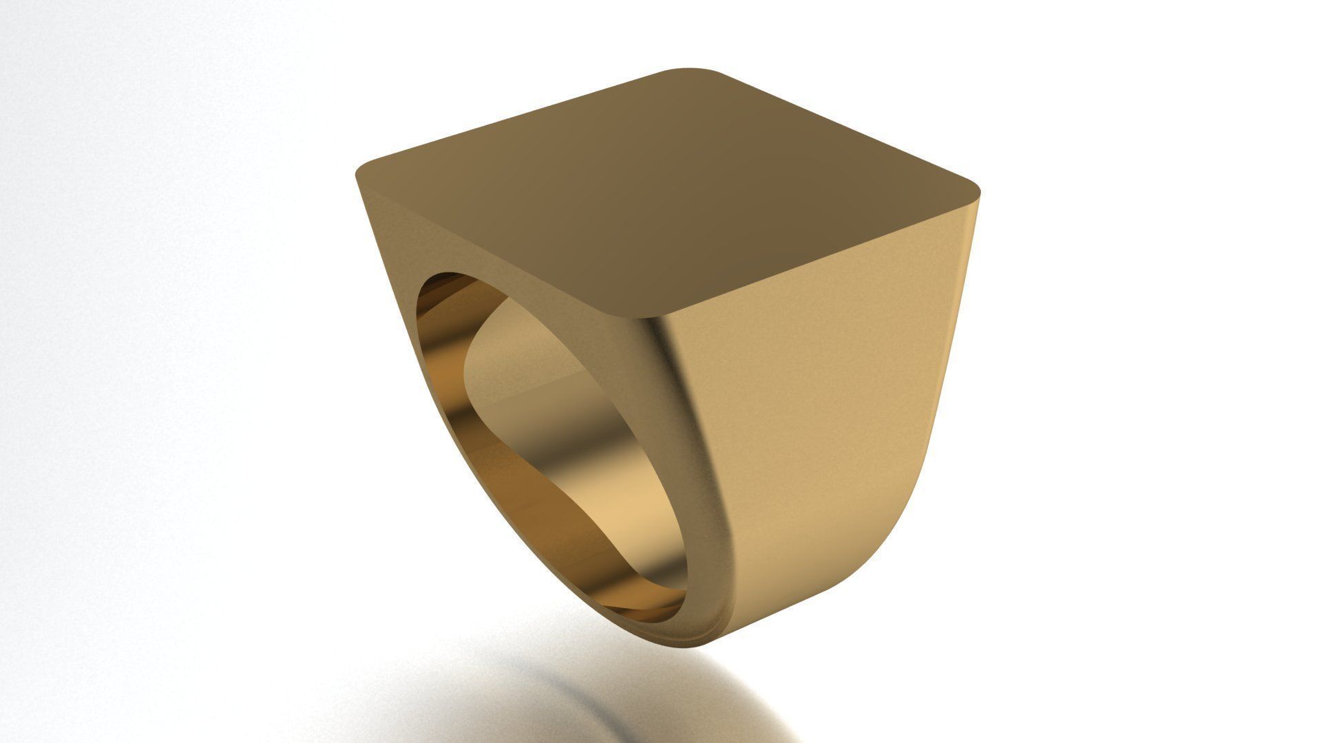 20mm Signet Ring Squareshape Pritable model 3dmodel 3D print model_1