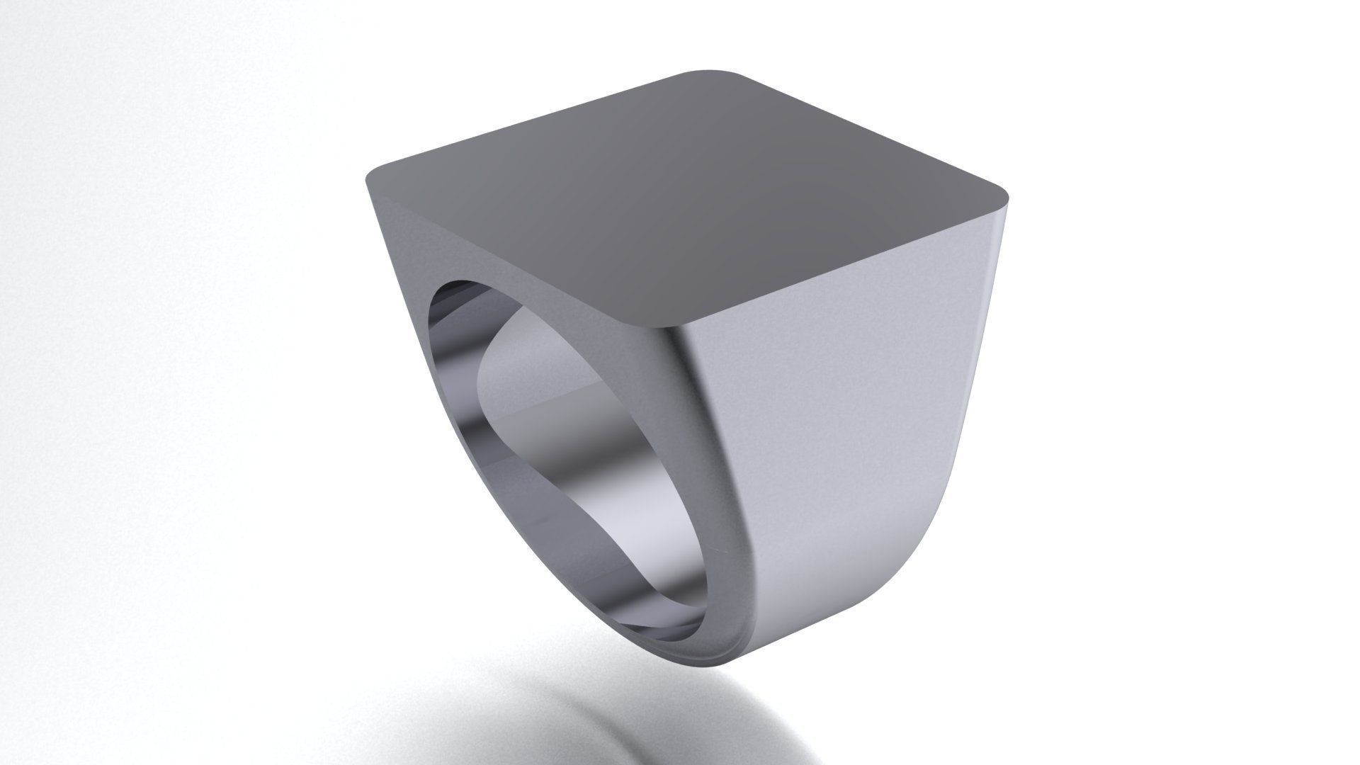 20mm Signet Ring Squareshape Pritable model 3dmodel 3D print model_2