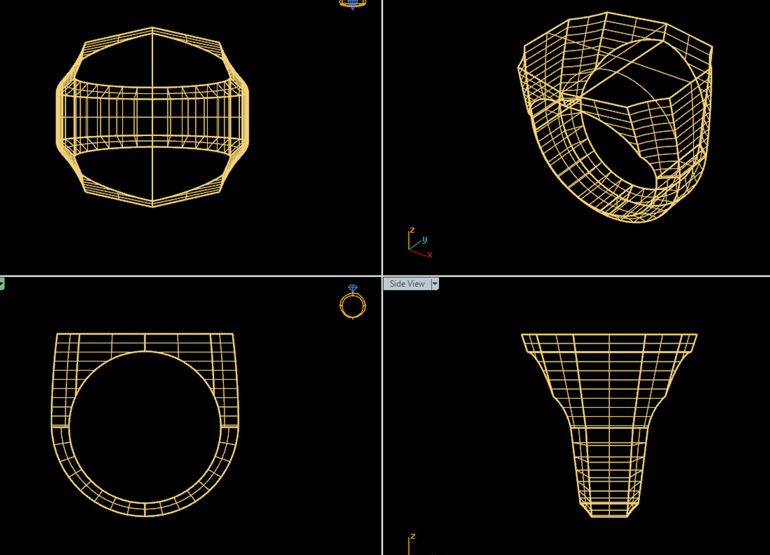 20mm Signet Ring Printable model 3dmodel 3D print model_4