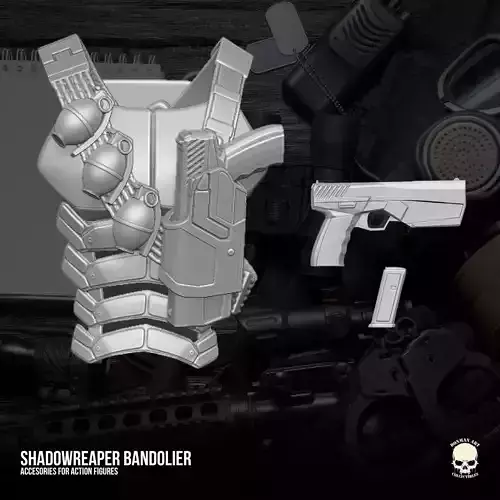Shadowreaper Bandolier 3D printable File for Action Figures