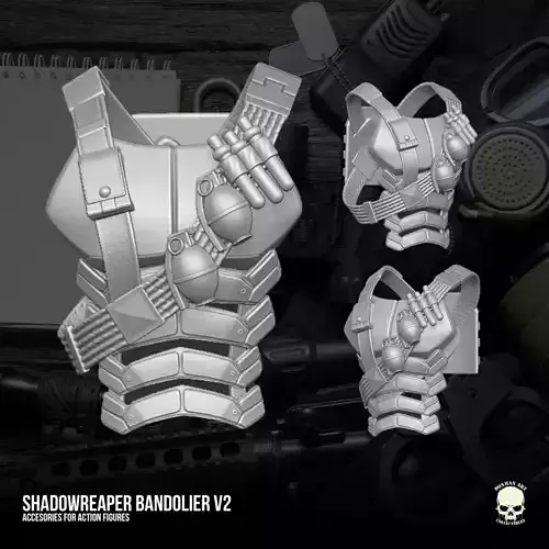 Shadowreaper Bandolier V2 3D printable File for Action Figures