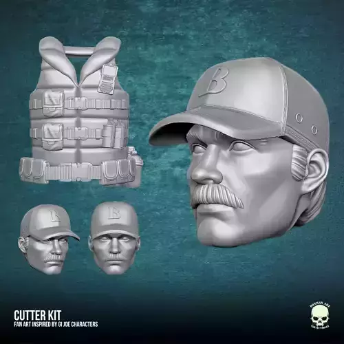Cutter Fan Art Kit 3D printable File For Action Figures