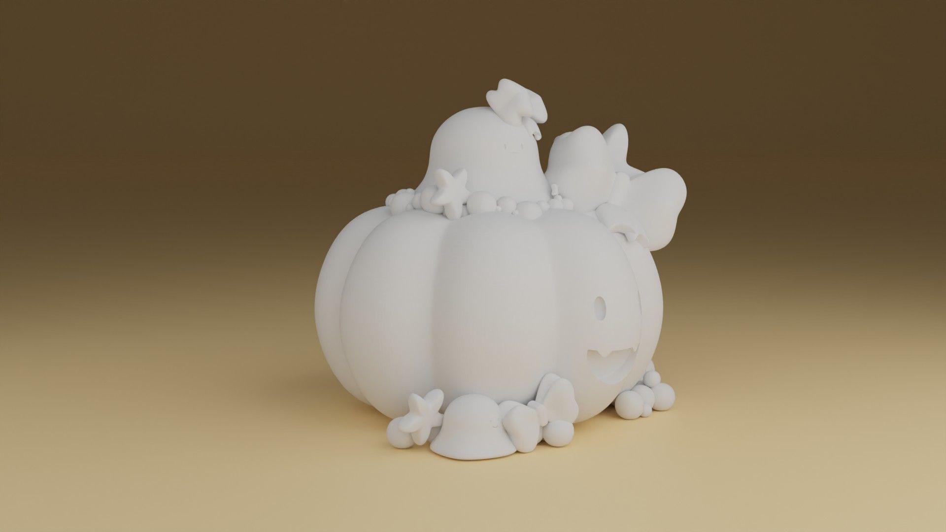 halloween pumpkin 3D print model_2