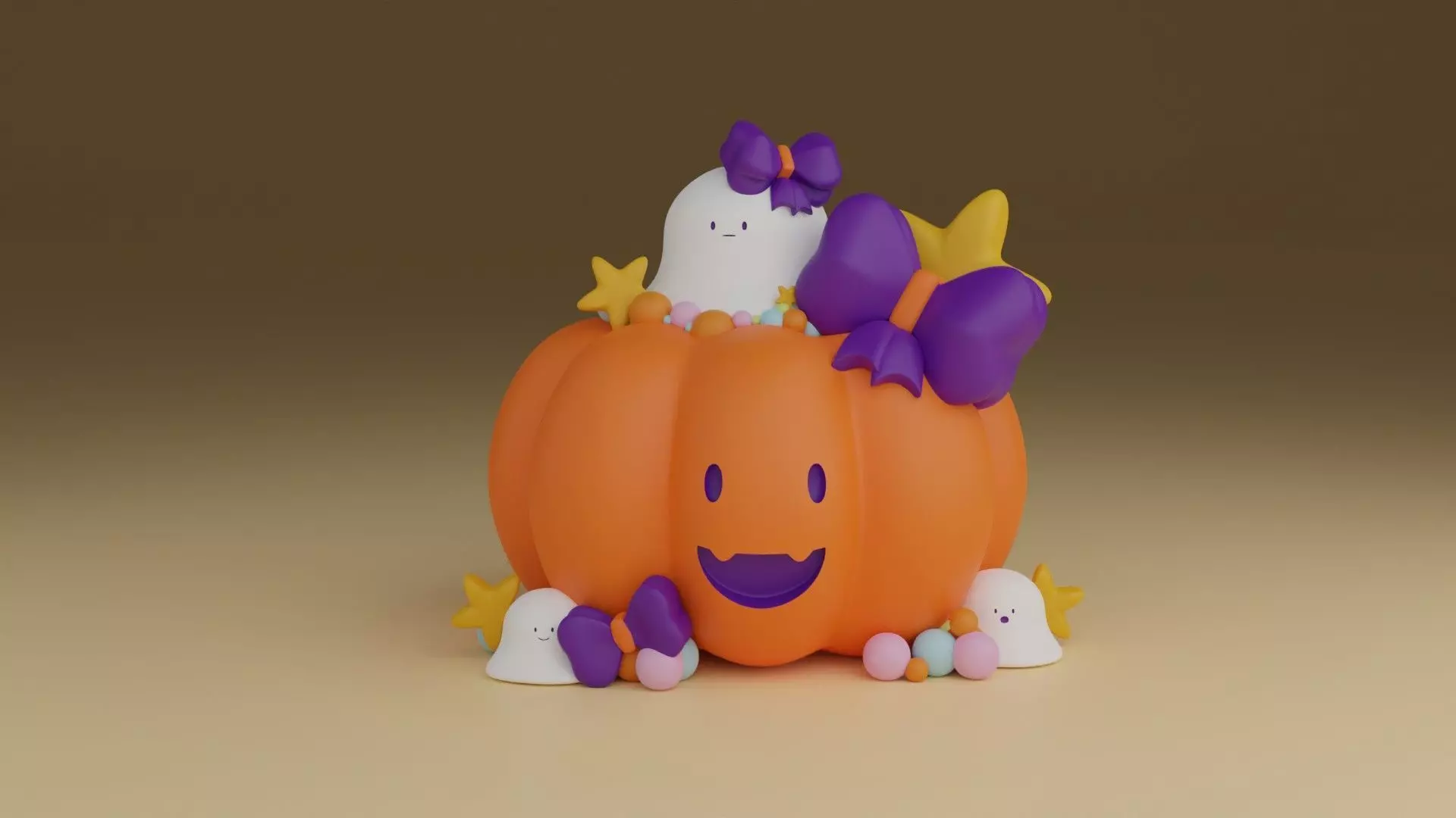halloween pumpkin 3D print model_0