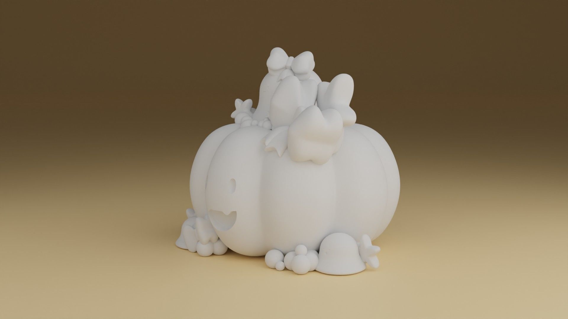 halloween pumpkin 3D print model_6