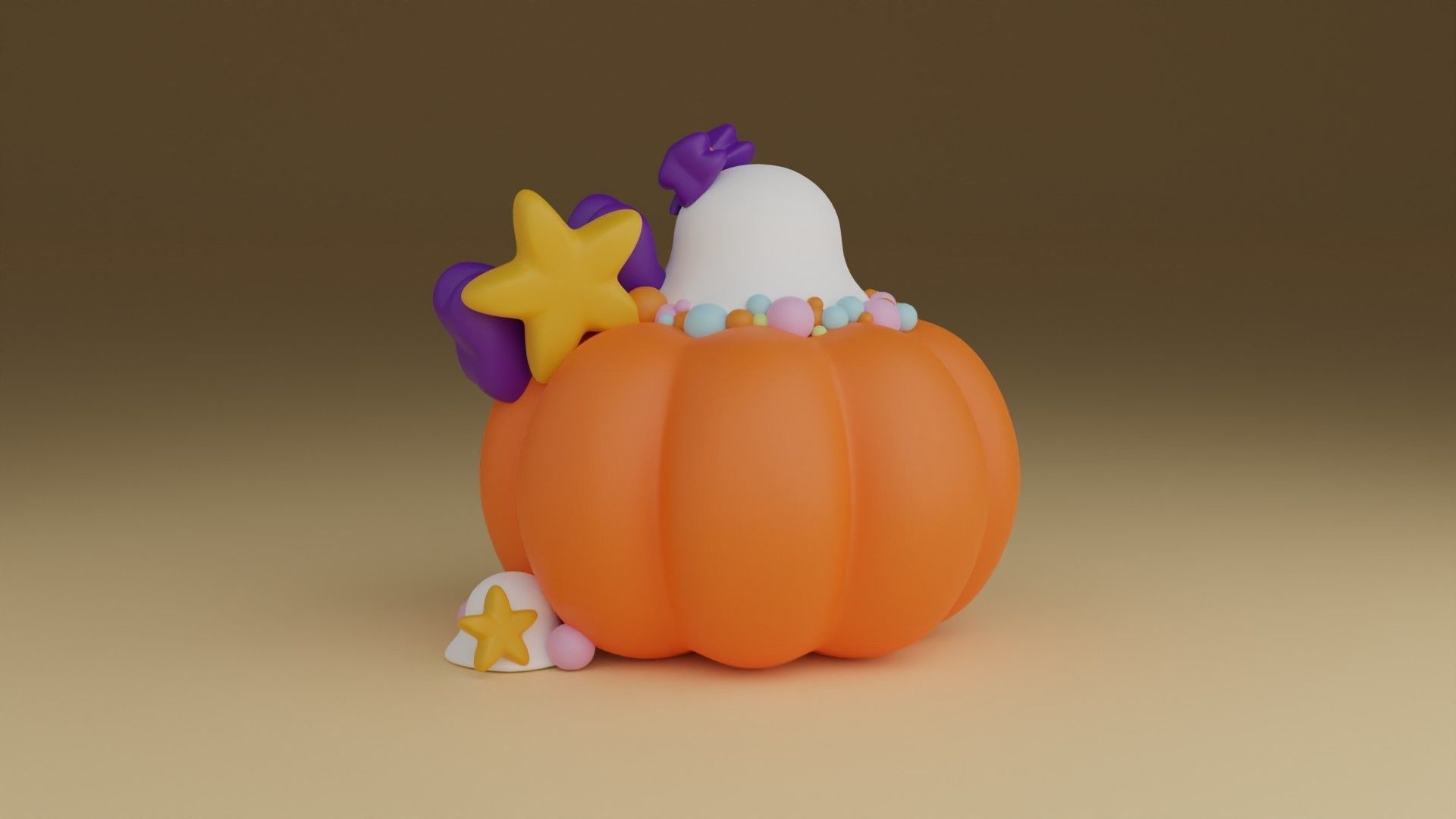 halloween pumpkin 3D print model_12