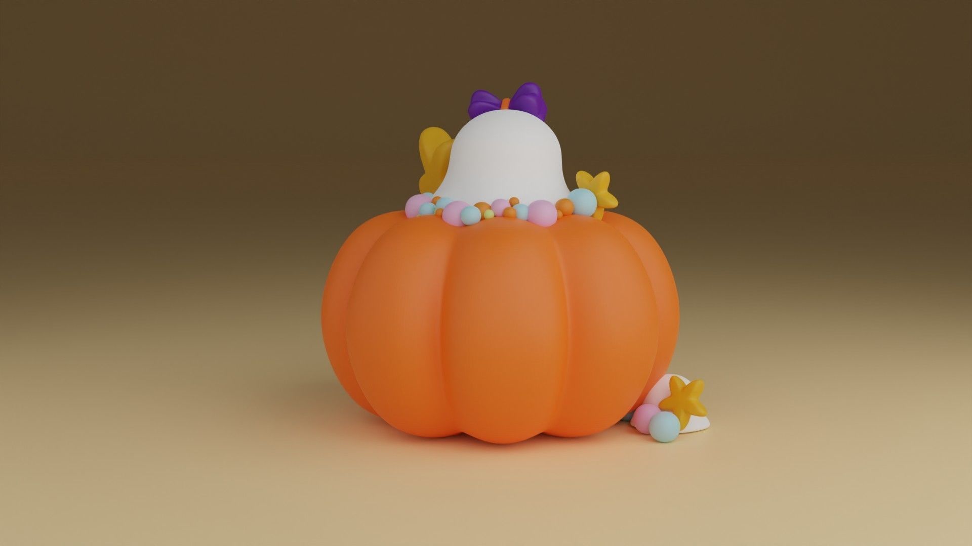 halloween pumpkin 3D print model_10