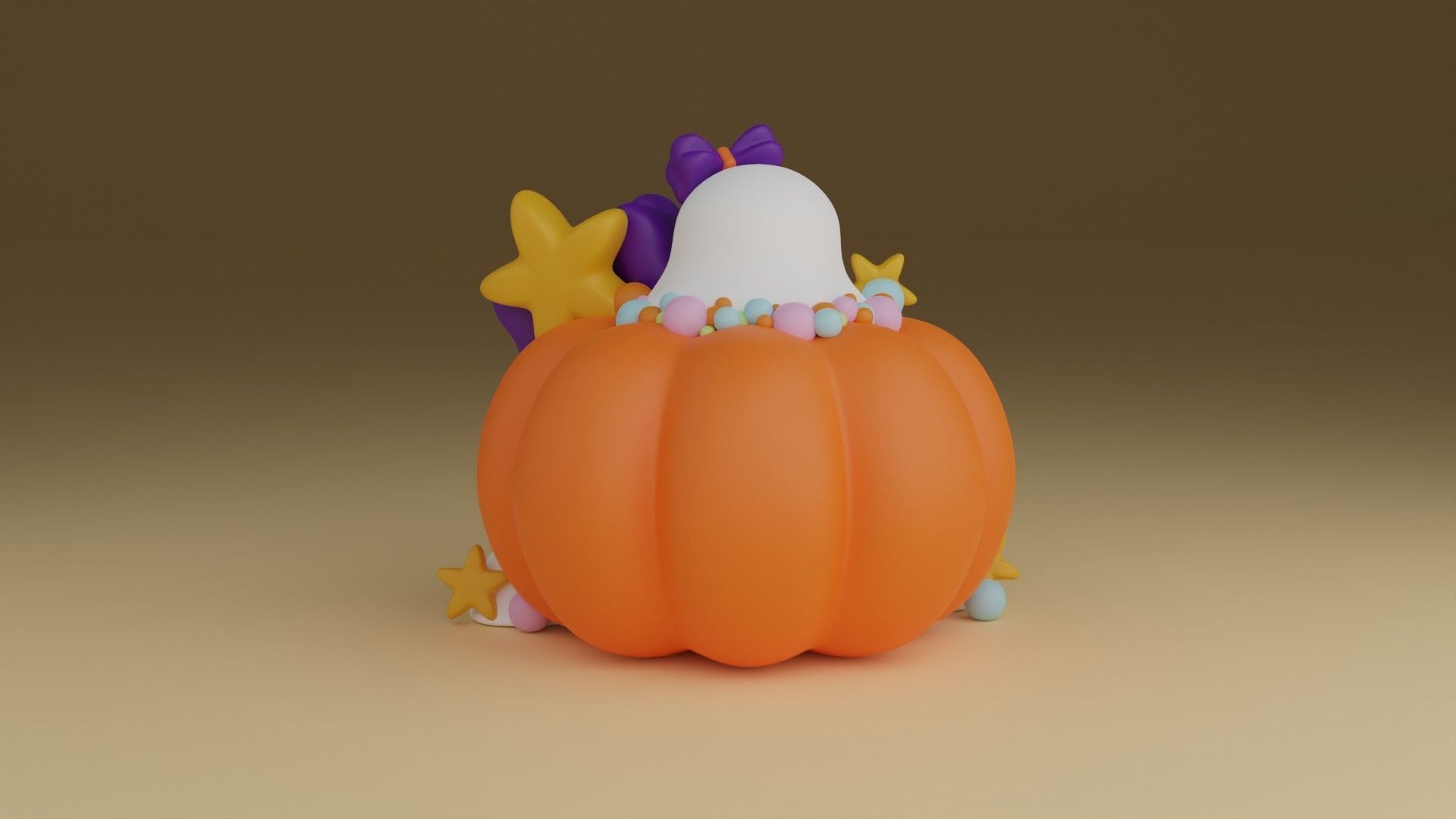 halloween pumpkin 3D print model_11