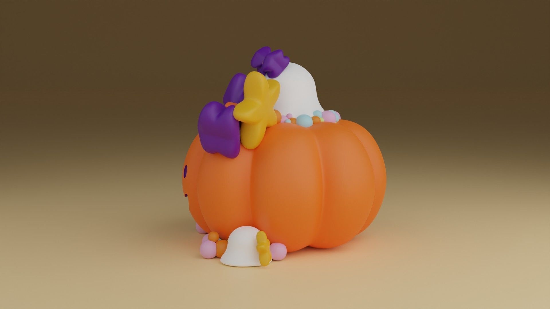 halloween pumpkin 3D print model_13