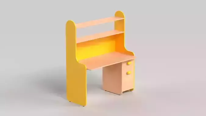 Table 14 Study Table with Storage Cabinet and Shelves