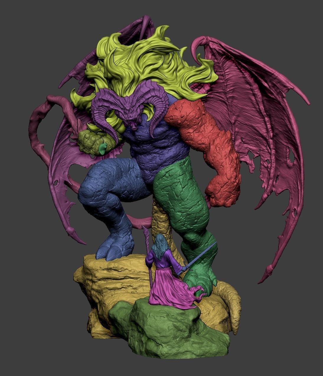 Balrog vs Gandalf 3D Print 3D print model_5