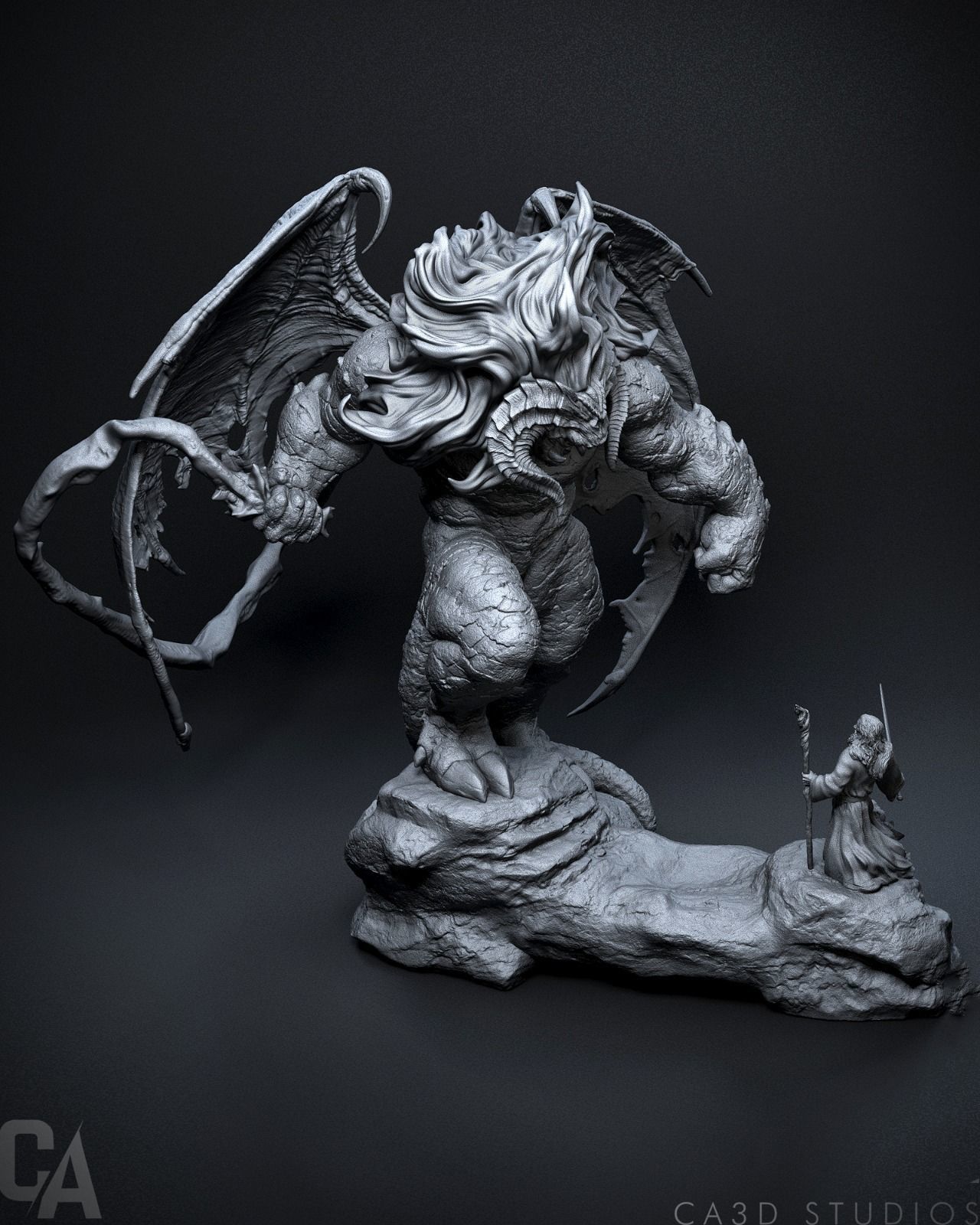 Balrog vs Gandalf 3D Print 3D print model_3