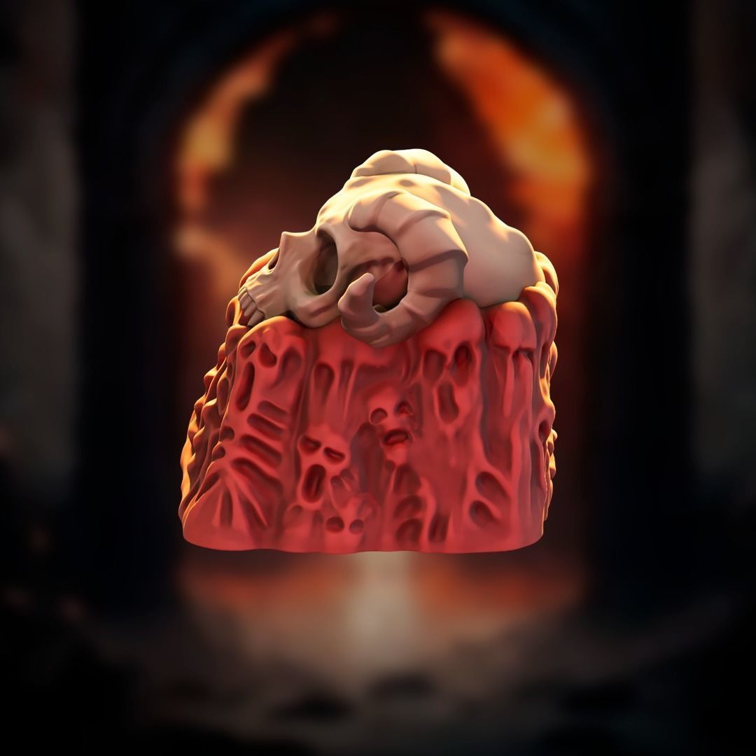 DEMON SKULL KEYCAP - TO PRINT 3D print model_7