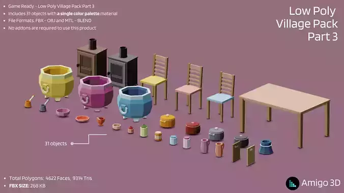 Low Poly Village Pack - Part 3