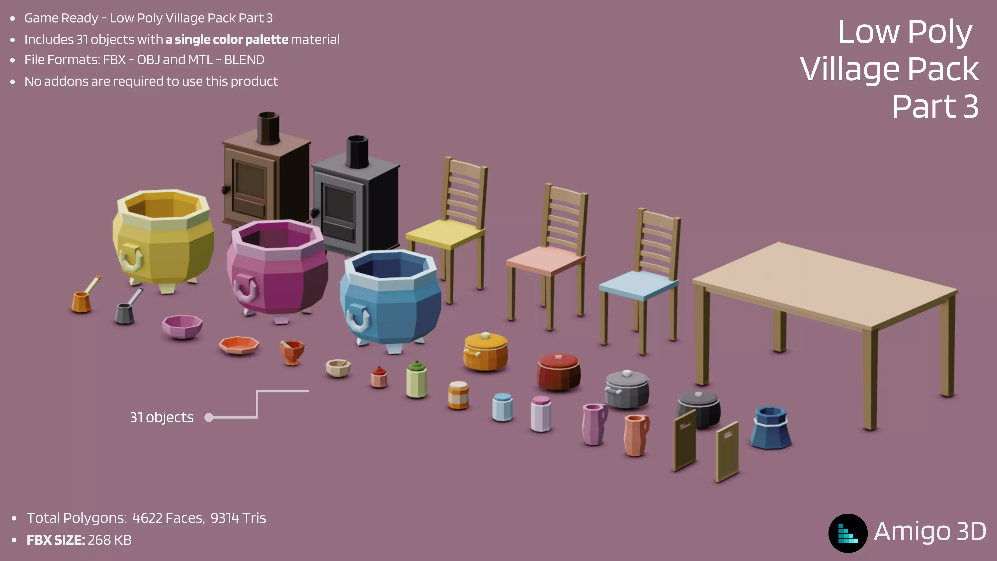 Low Poly Village Pack - Part 3 Low-poly 3D model_0