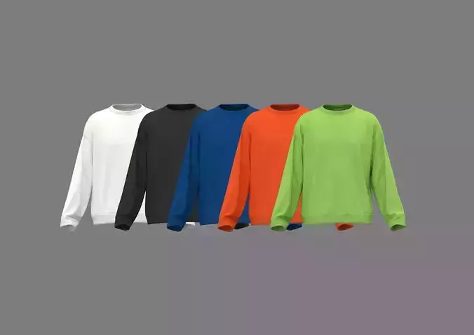 Male oversized long sleeve 3D model