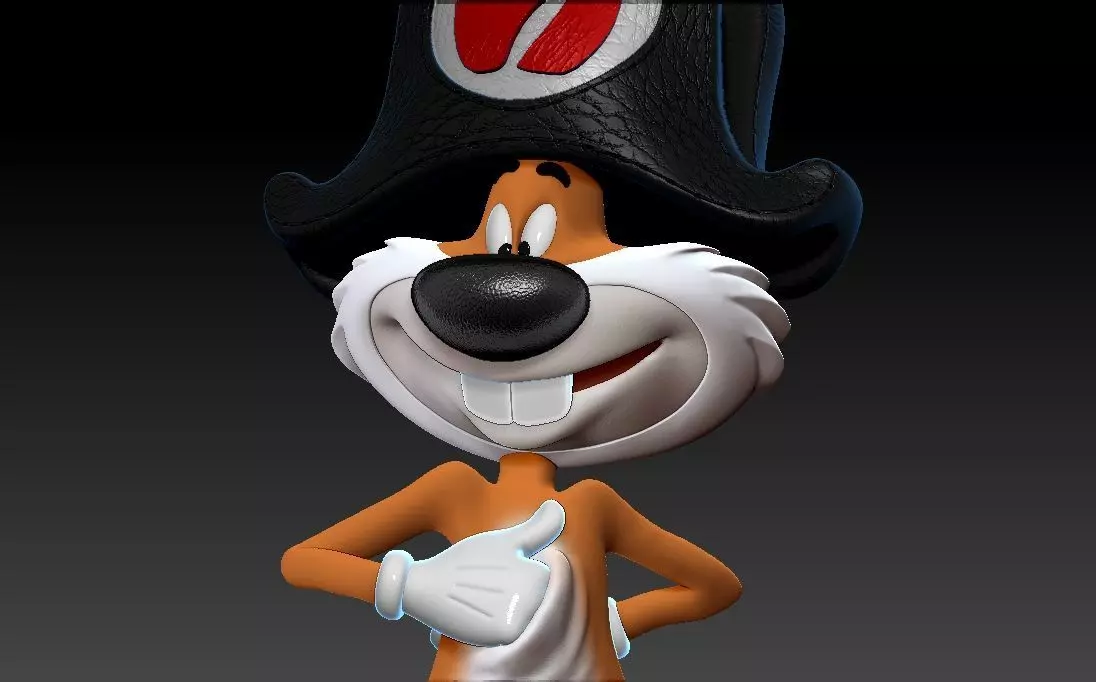 Tex Avery squirrel 3D print model
