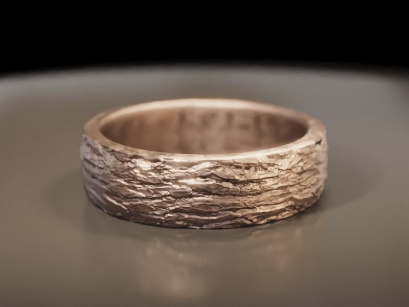Tree Bark Ring - Organic Jewelry 3D print model_13