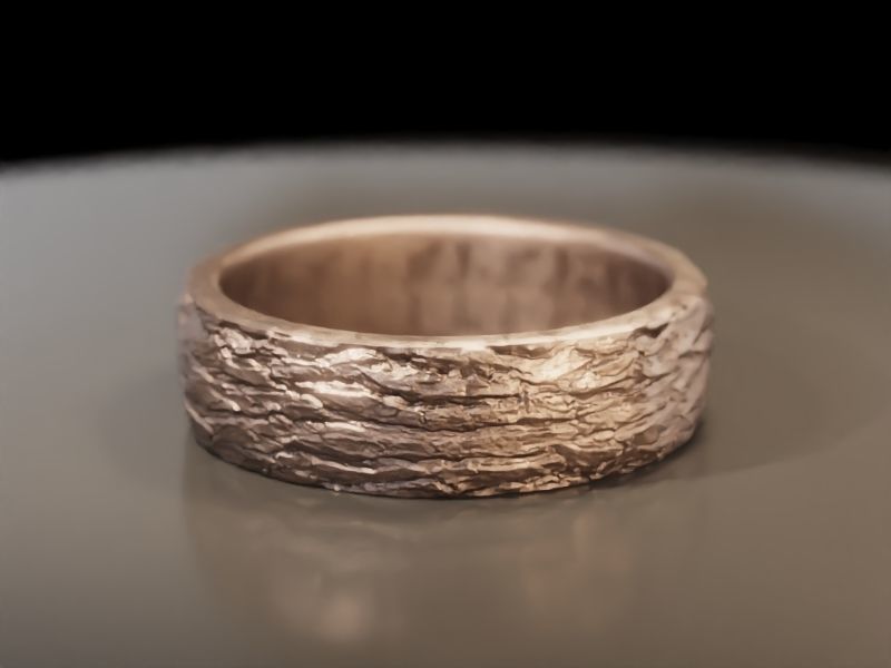Tree Bark Ring - Organic Jewelry 3D print model_15