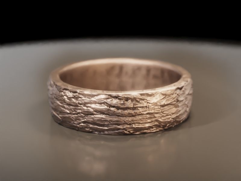 Tree Bark Ring - Organic Jewelry 3D print model_14