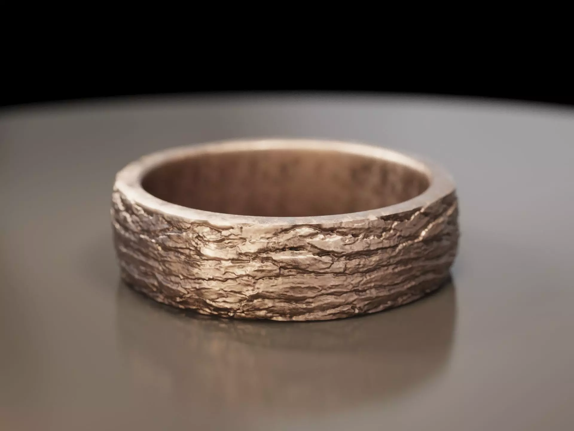 Tree Bark Ring - Organic Jewelry 3D print model_0