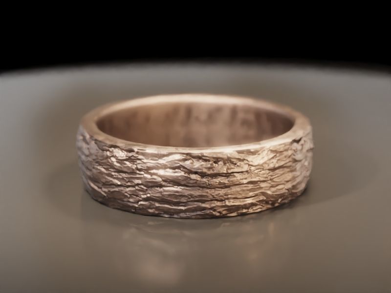 Tree Bark Ring - Organic Jewelry 3D print model_16