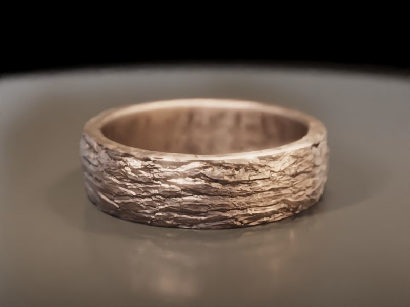 Tree Bark Ring - Organic Jewelry 3D print model_10