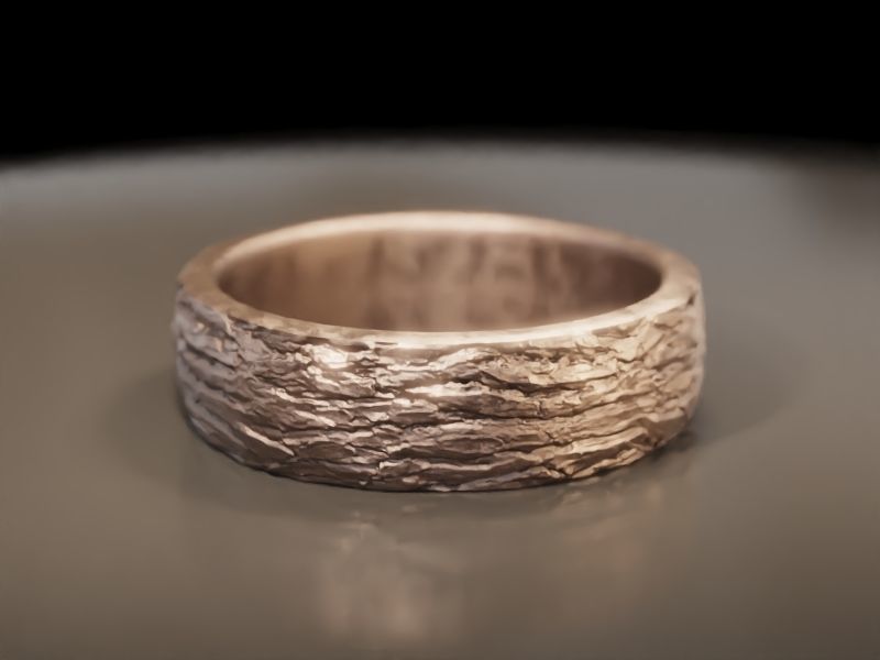 Tree Bark Ring - Organic Jewelry 3D print model_7